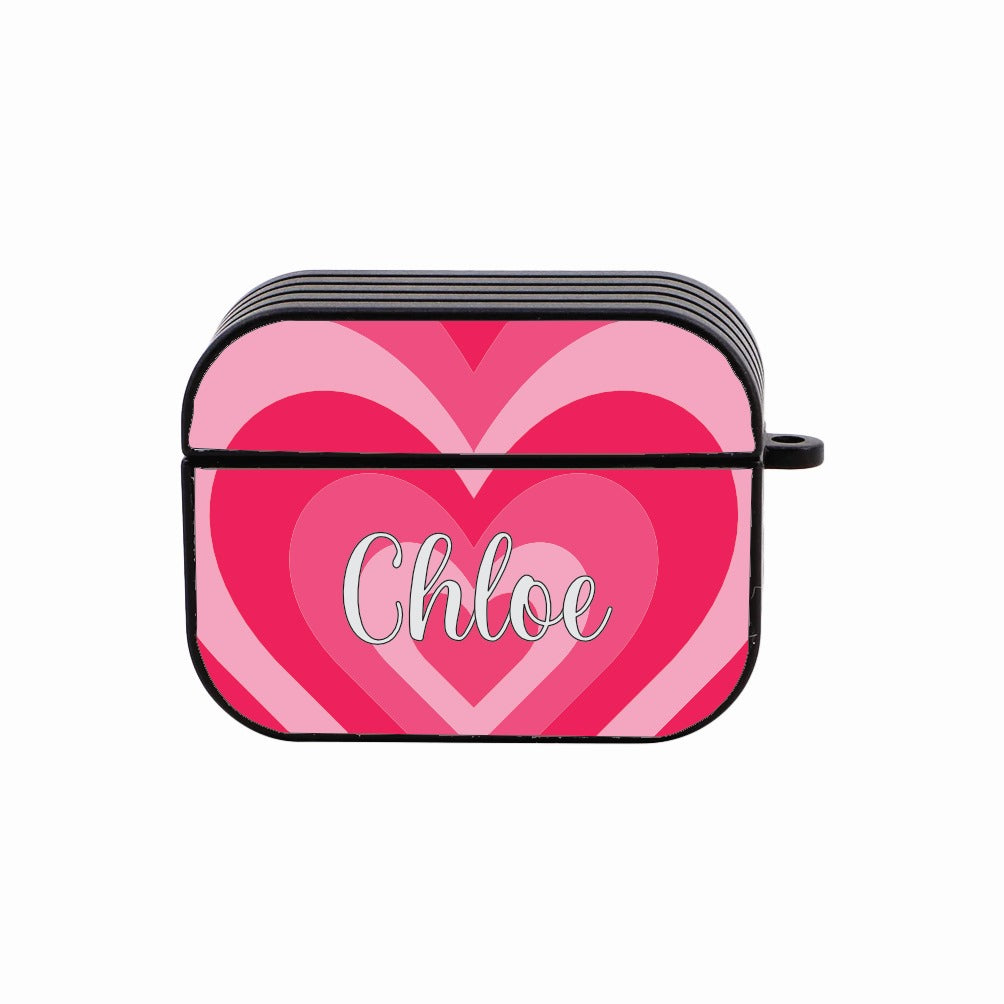 Personalised Heart Print Earphones Case