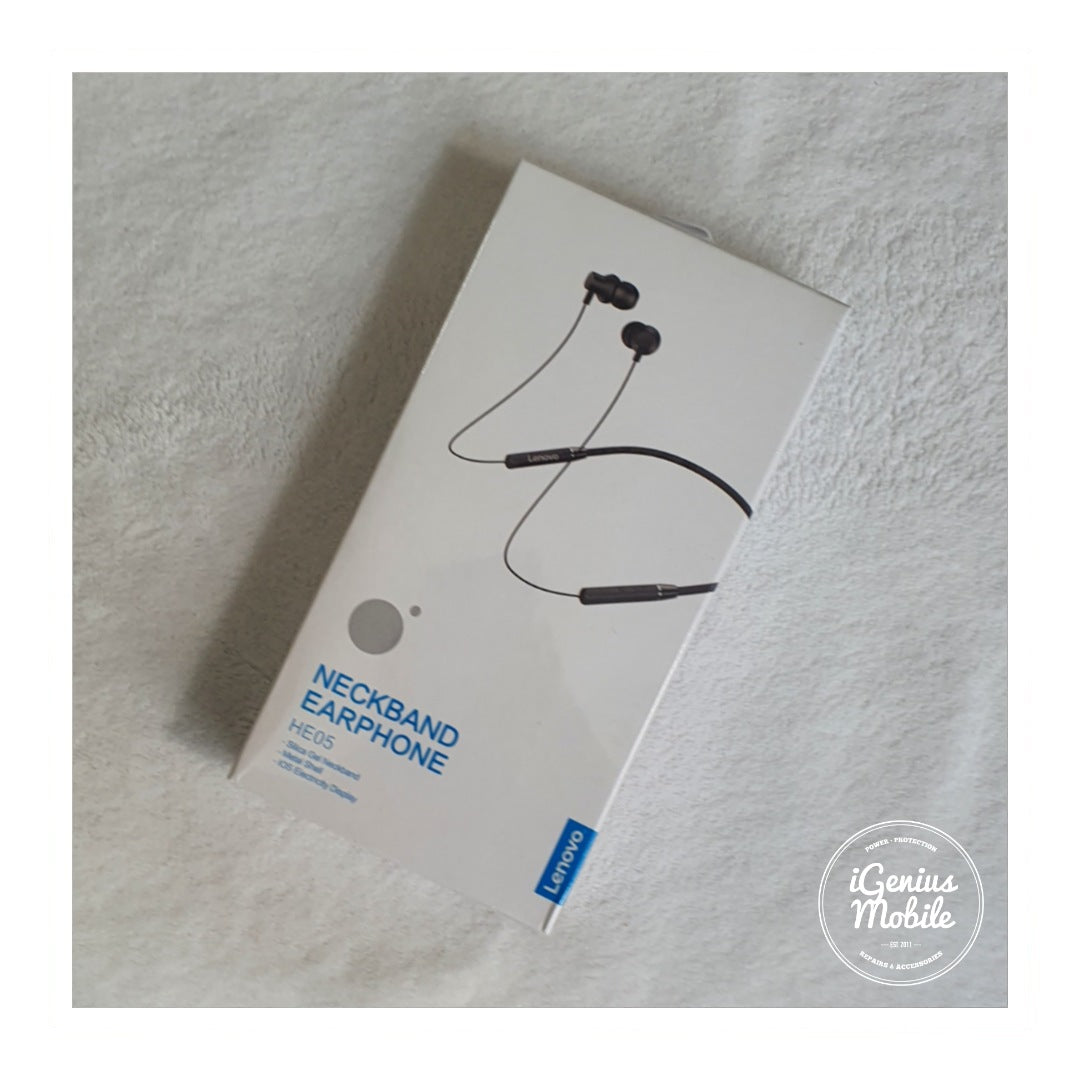 Lenovo HE05 Neckband Bluetooth Headset-Black