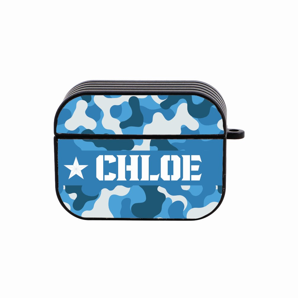 Personalised Camo Print Earphones Case