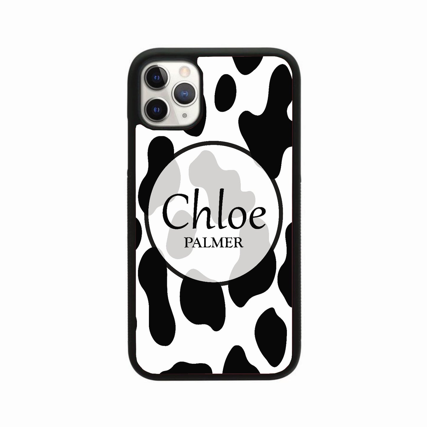 Personalised Circle Cow Print Case