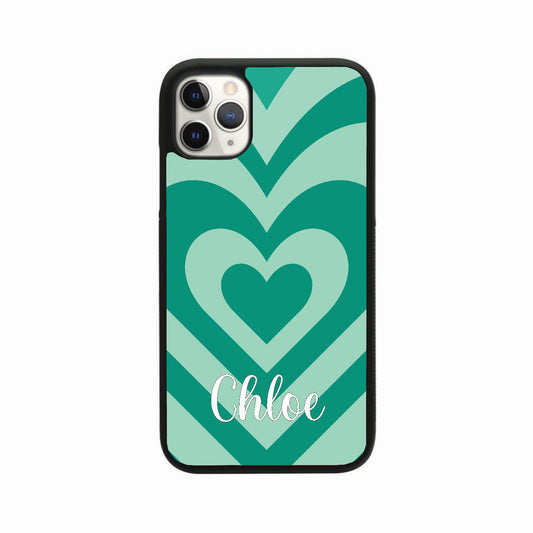 Personalised Heart Case - Green