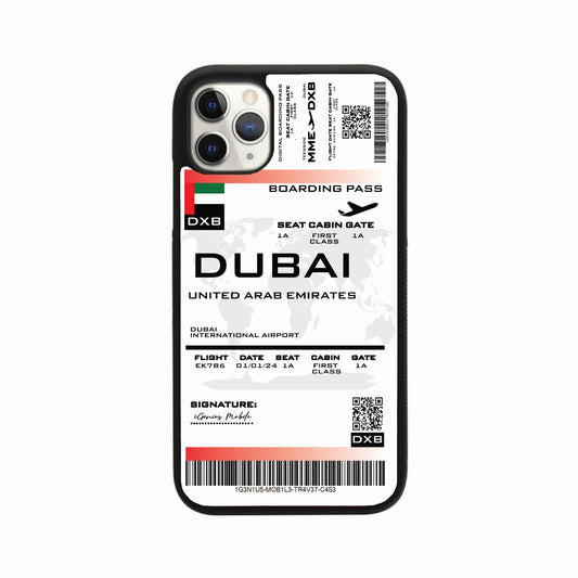 Personalised Boarding Pass Phone Case - Dubai