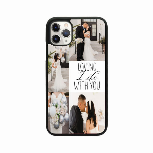 Romantic Photo Collage Loving Life with You White Case
