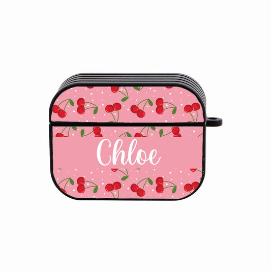 Personalised Cherry Print Earphones Case