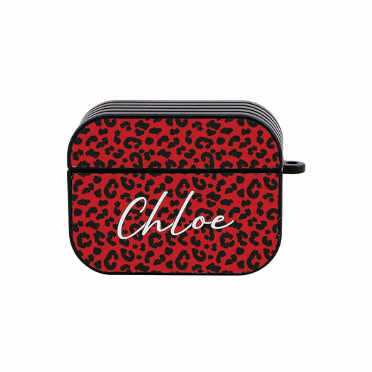 Personalised Leopard Print Earphones Case