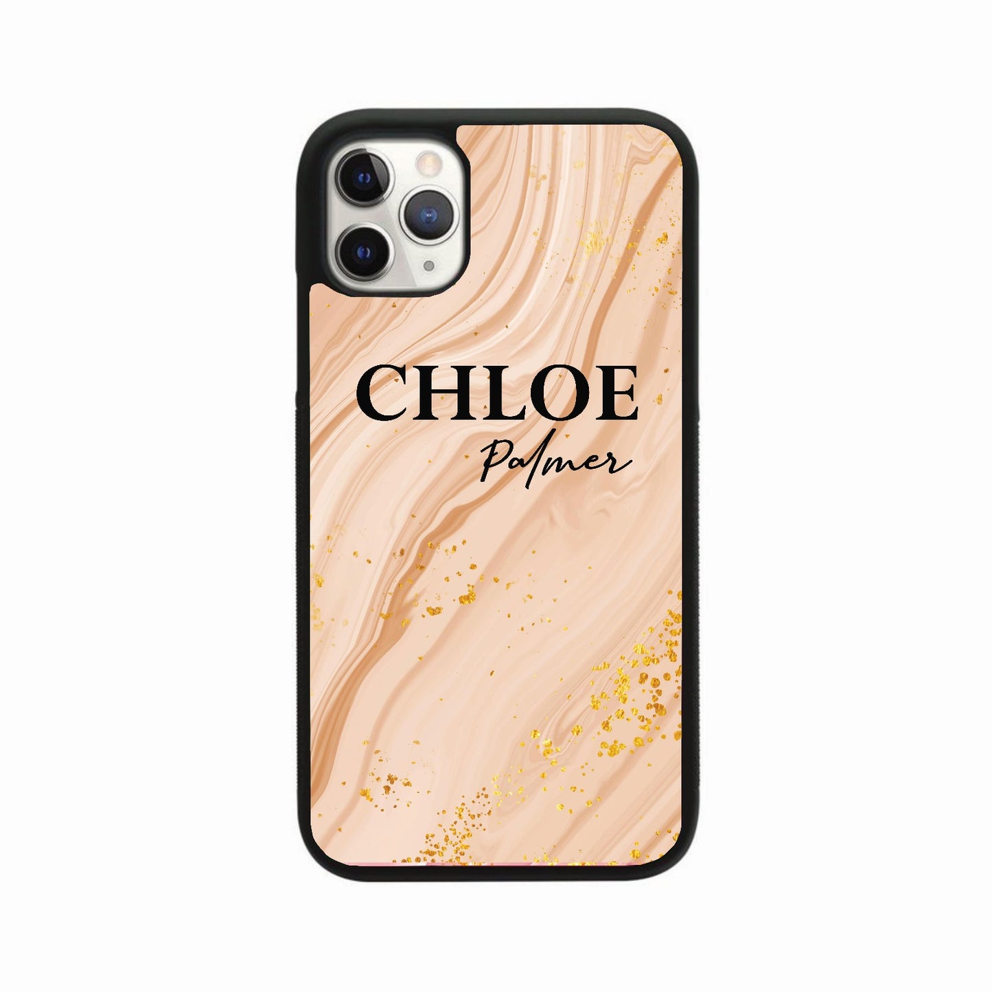 Liquid Marble Personalised Name Case - Caramel