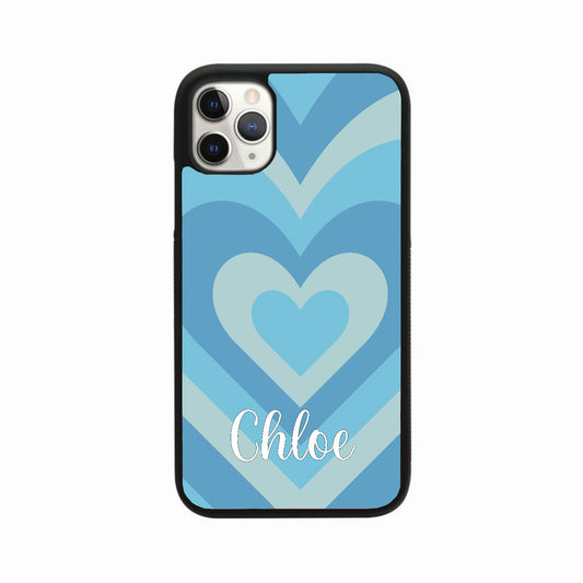 Personalised Heart Case - Light Blue
