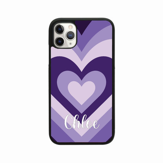 Personalised Heart Case - Purple