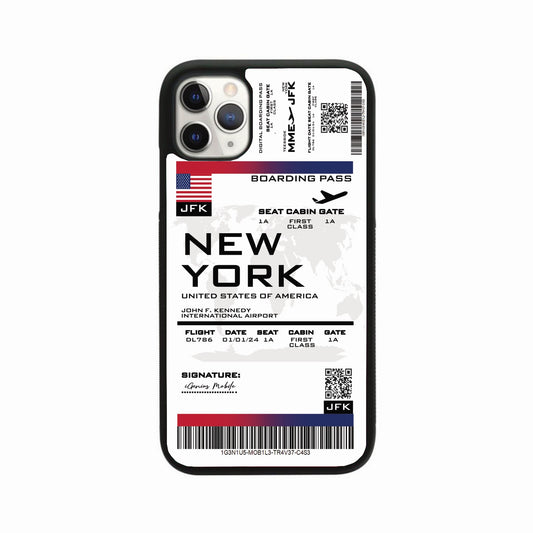 Personalised Boarding Pass Phone Case - New York