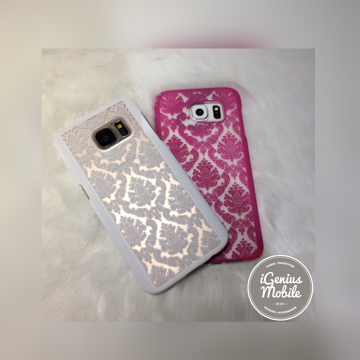 SALE - Hot Pink Damask Case