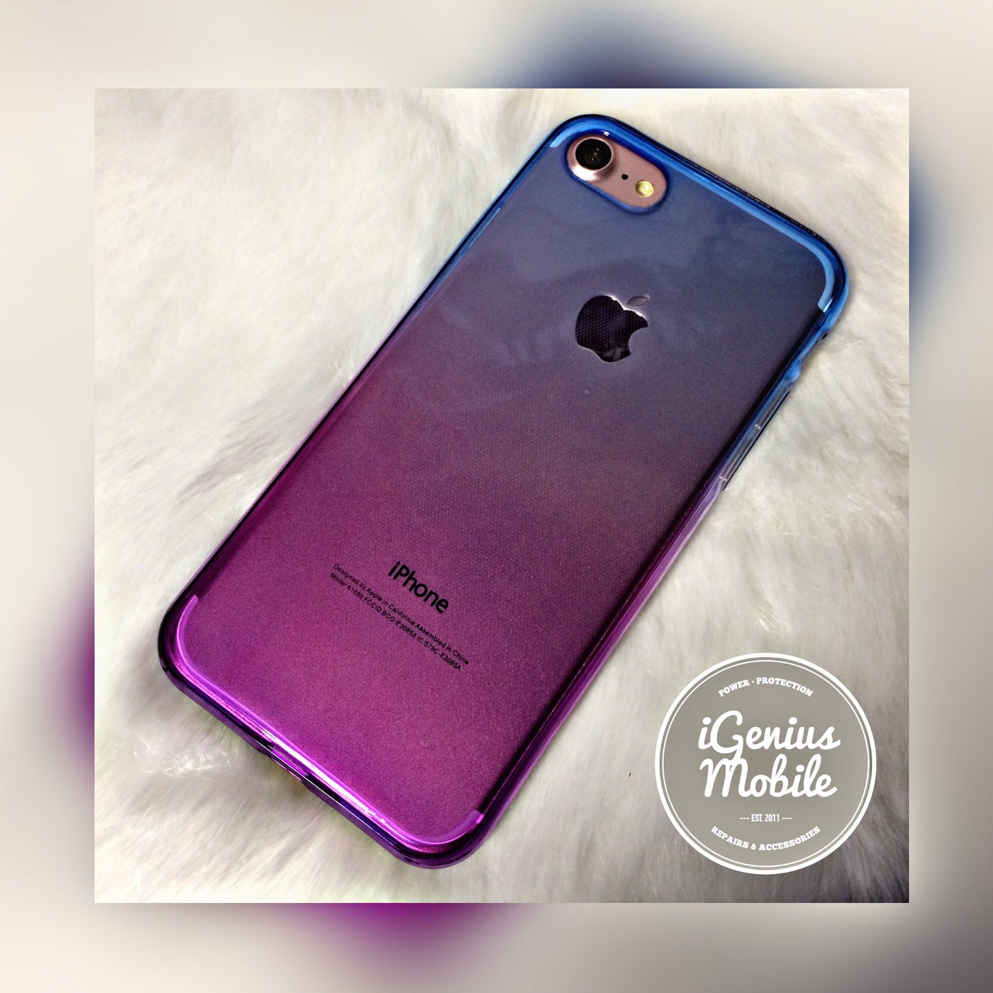 SALE - Shockproof Ombré Case (Silicone, Purple & Blue)