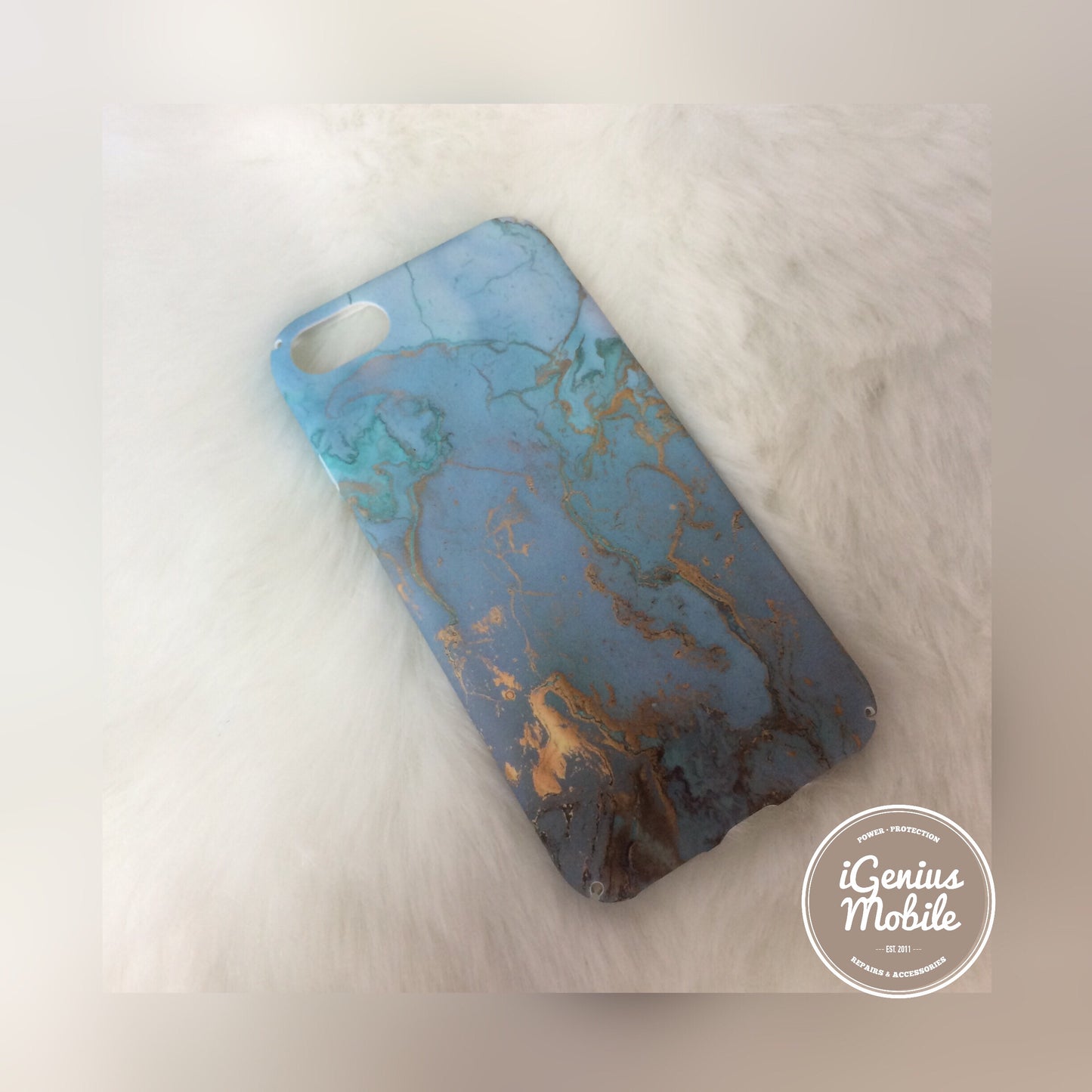 SALE - BLUE CHROME MARBLE