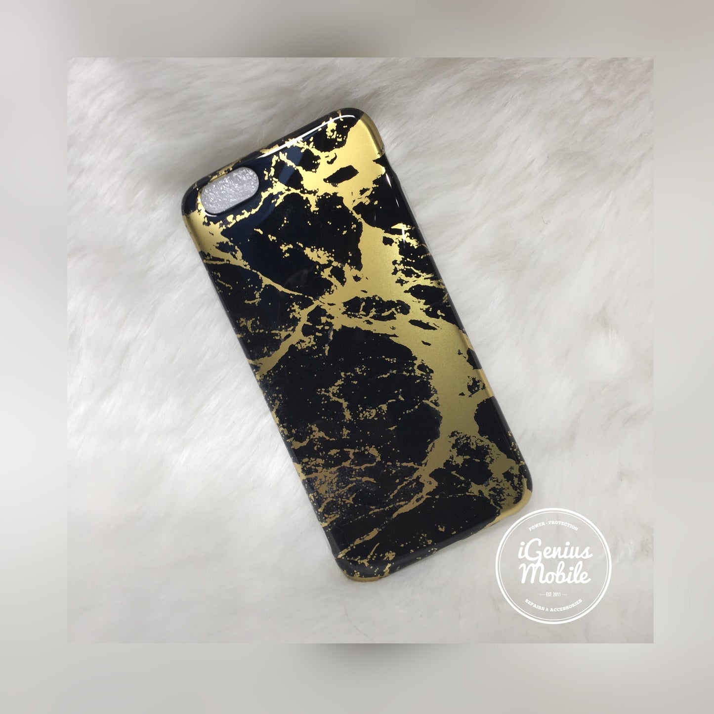 SALE - Black/Gold Marble Case