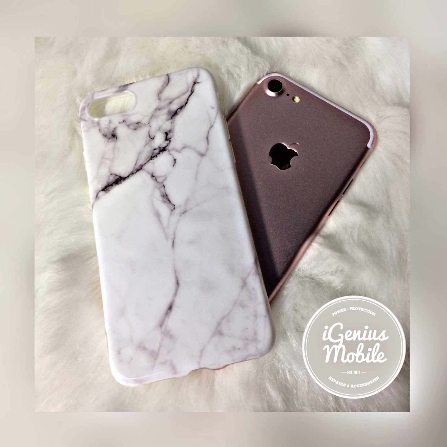 SALE - White Marble Case