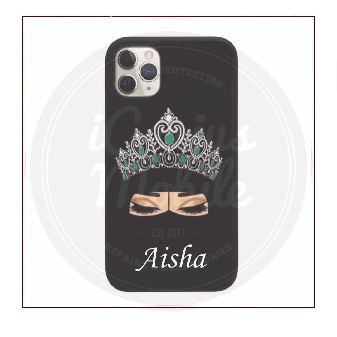 Green Emerald Crown Hijab Case