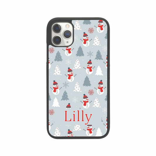 Snowman Christmas Tree Personalised Case