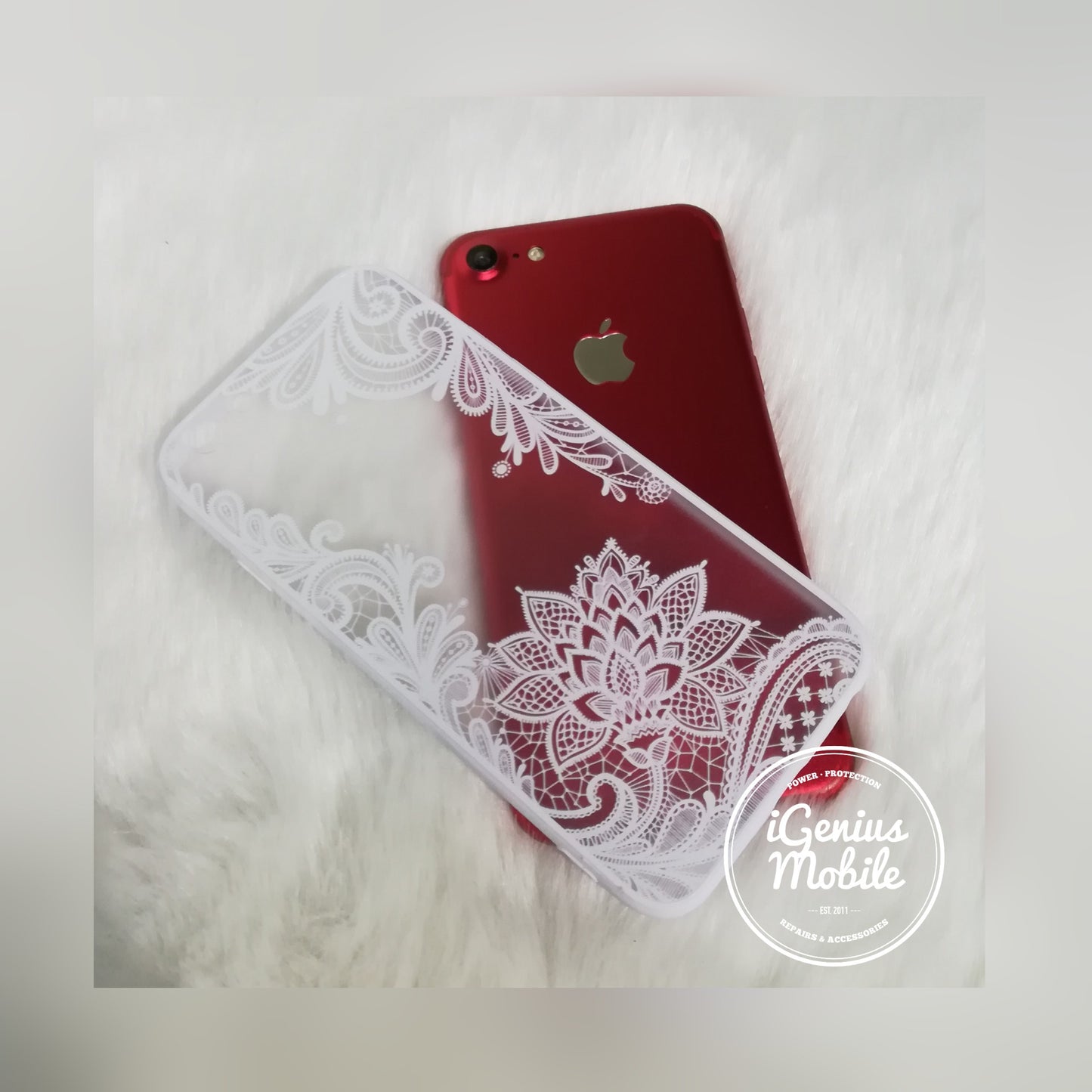 SALE - Henna Lace Case (White)