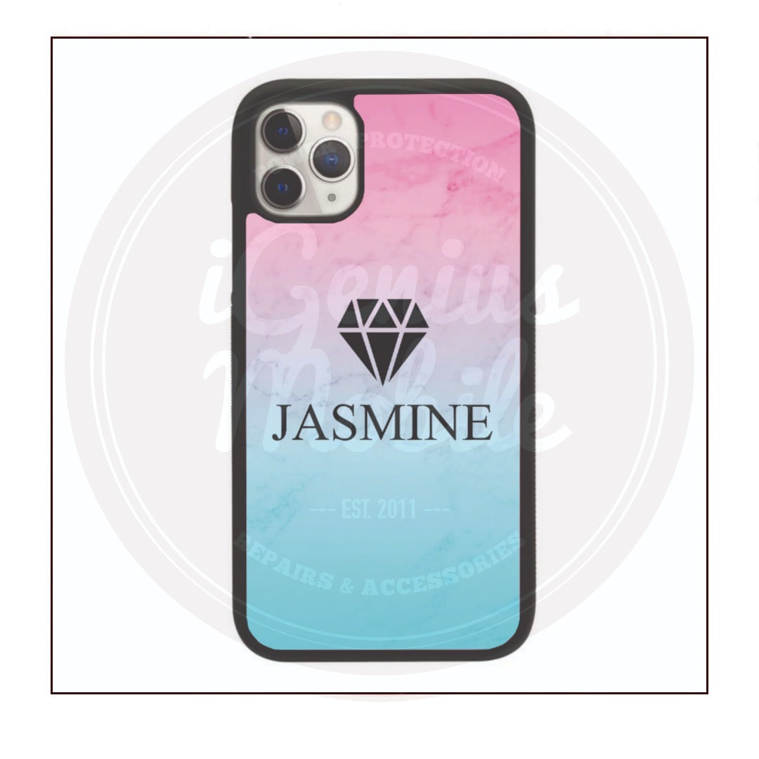 Pink Sea Diamond Name Case Personalised