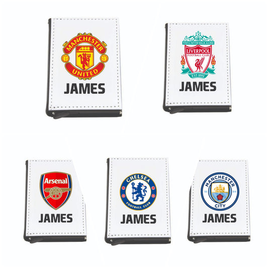 Personalised Football Smart PU Leather Card Holder