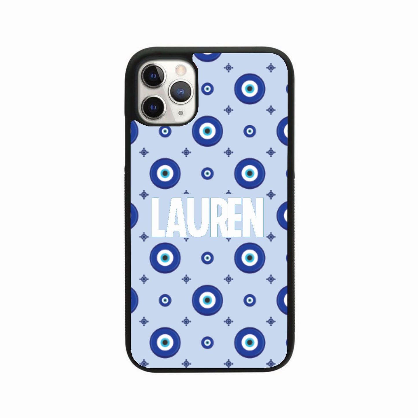 Evil Eye Ethnic Personalised Case - Blue