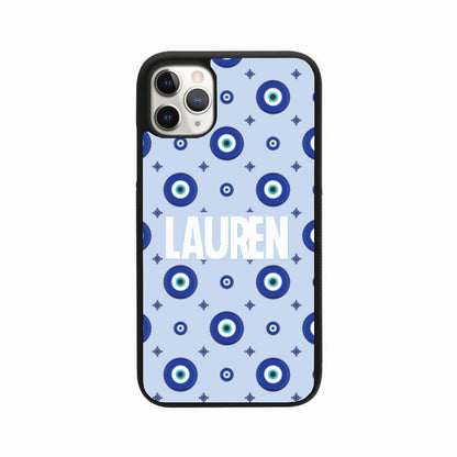 Evil Eye Ethnic Personalised Case - Blue