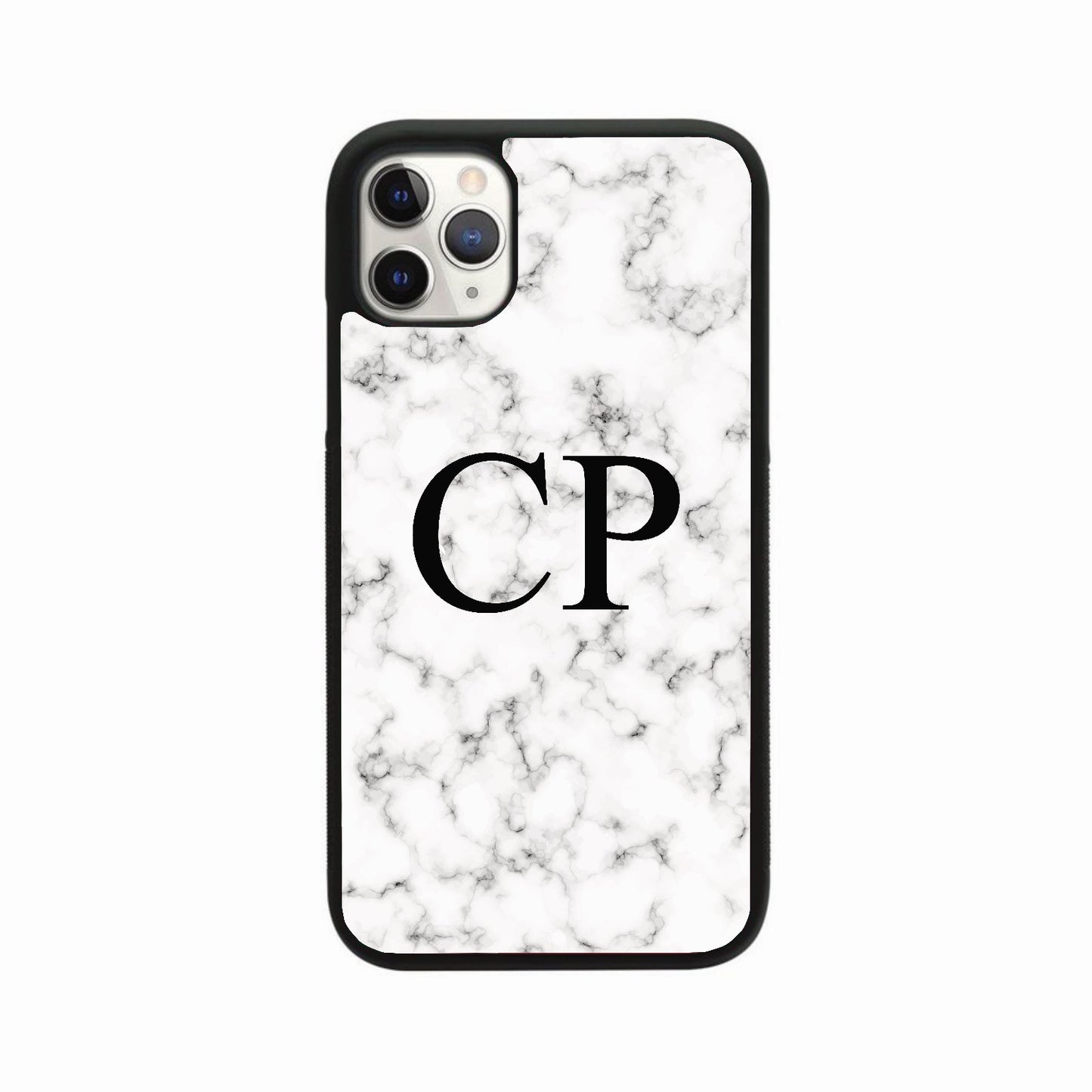 White Marble Initial Personalised Case