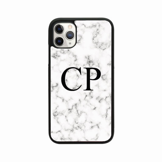 White Marble Initial Personalised Case