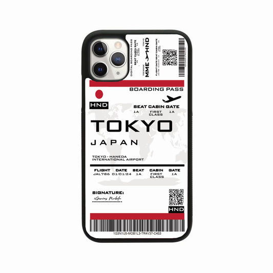 Personalised Boarding Pass Phone Case - Tokyo Japan
