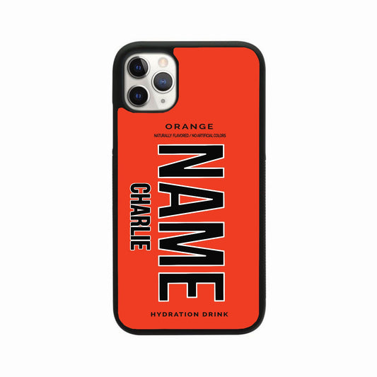 Prime Inspired Hydration Energy Drink Personalised Case - Orange