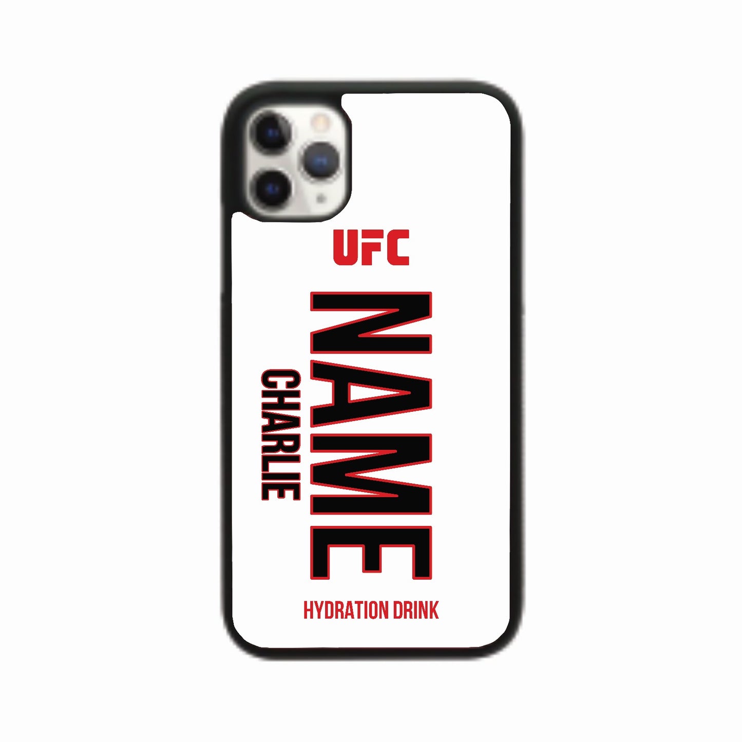 Prime Inspired Hydration Energy Drink Personalised Case - UFC Edition White