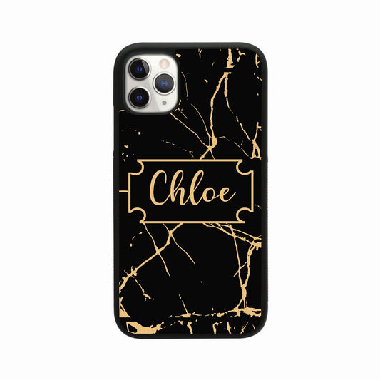 Name Plated Personalised Case (Black/Gold)