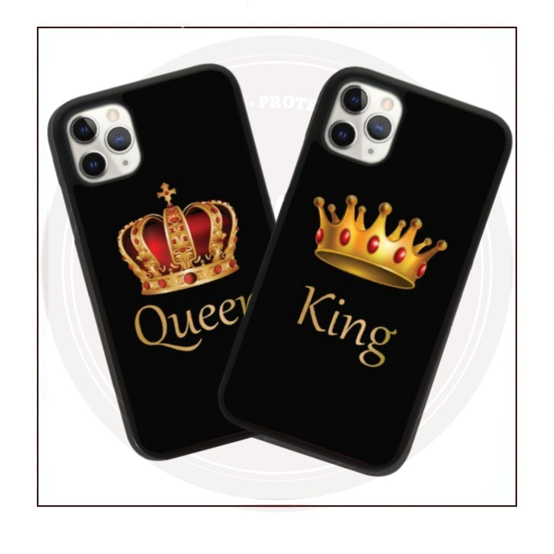 Black Royal King & Queen Couple Case