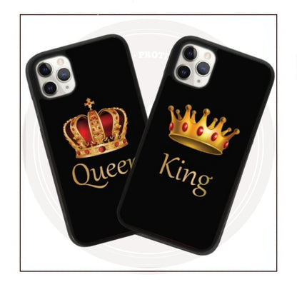 Black Royal King & Queen Couple Case