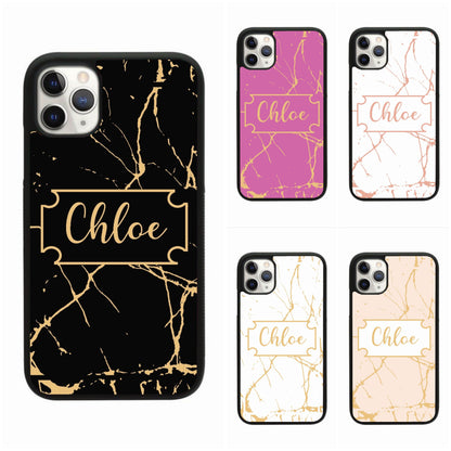 Name Plated Personalised Case (Hot Pink/Gold)