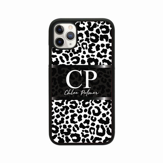 Black Leopard Middle Square Personalised Case