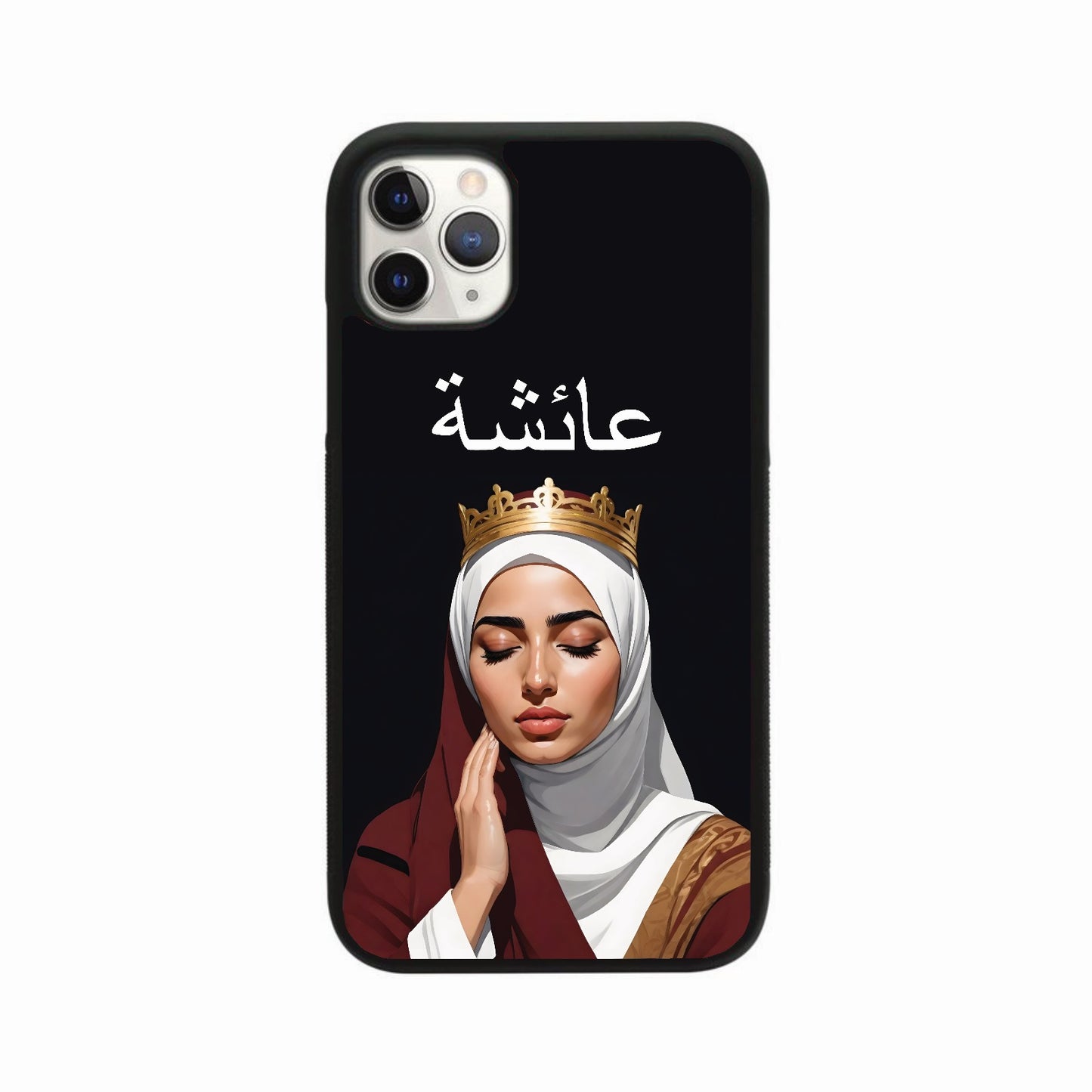 Burgandy Dress Gold Crown Hijabi Case