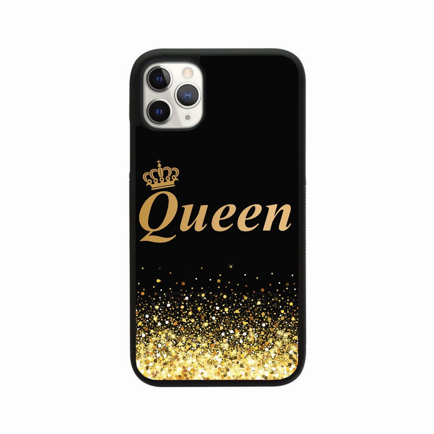 Gold Glitter King & Queen Couple Case