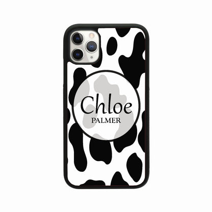 Personalised Circle Cow Print Case