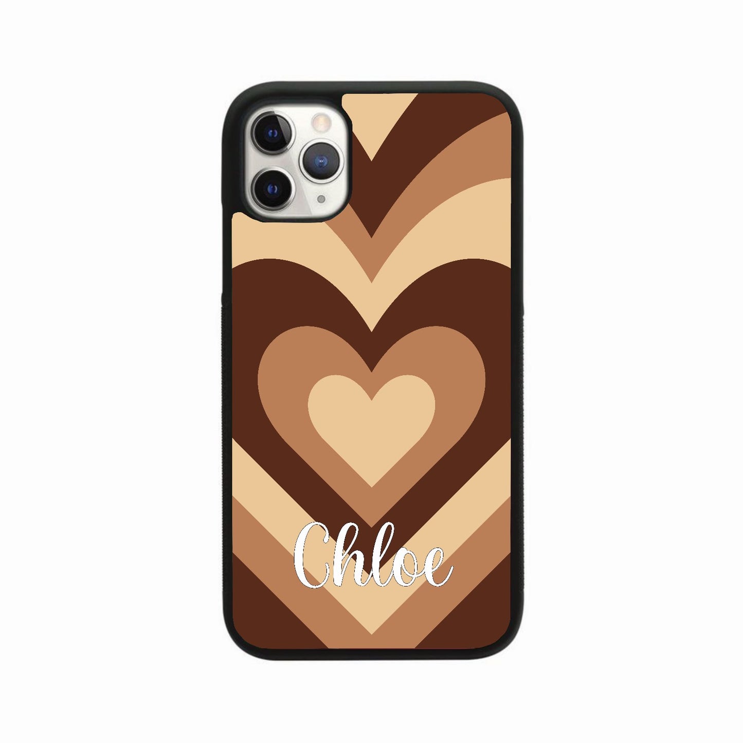 Personalised Heart Case - Brown