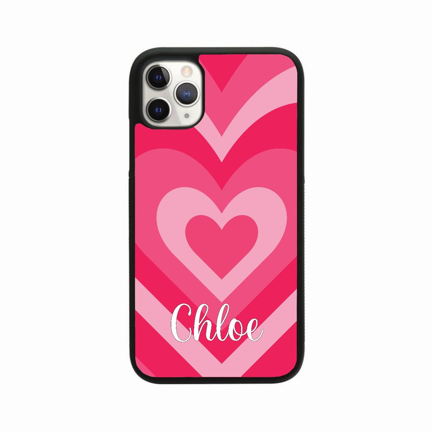 Personalised Heart Case - Hot Pink