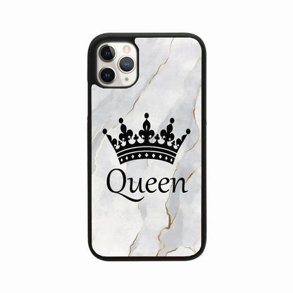 White Marble King & Queen Couple Case