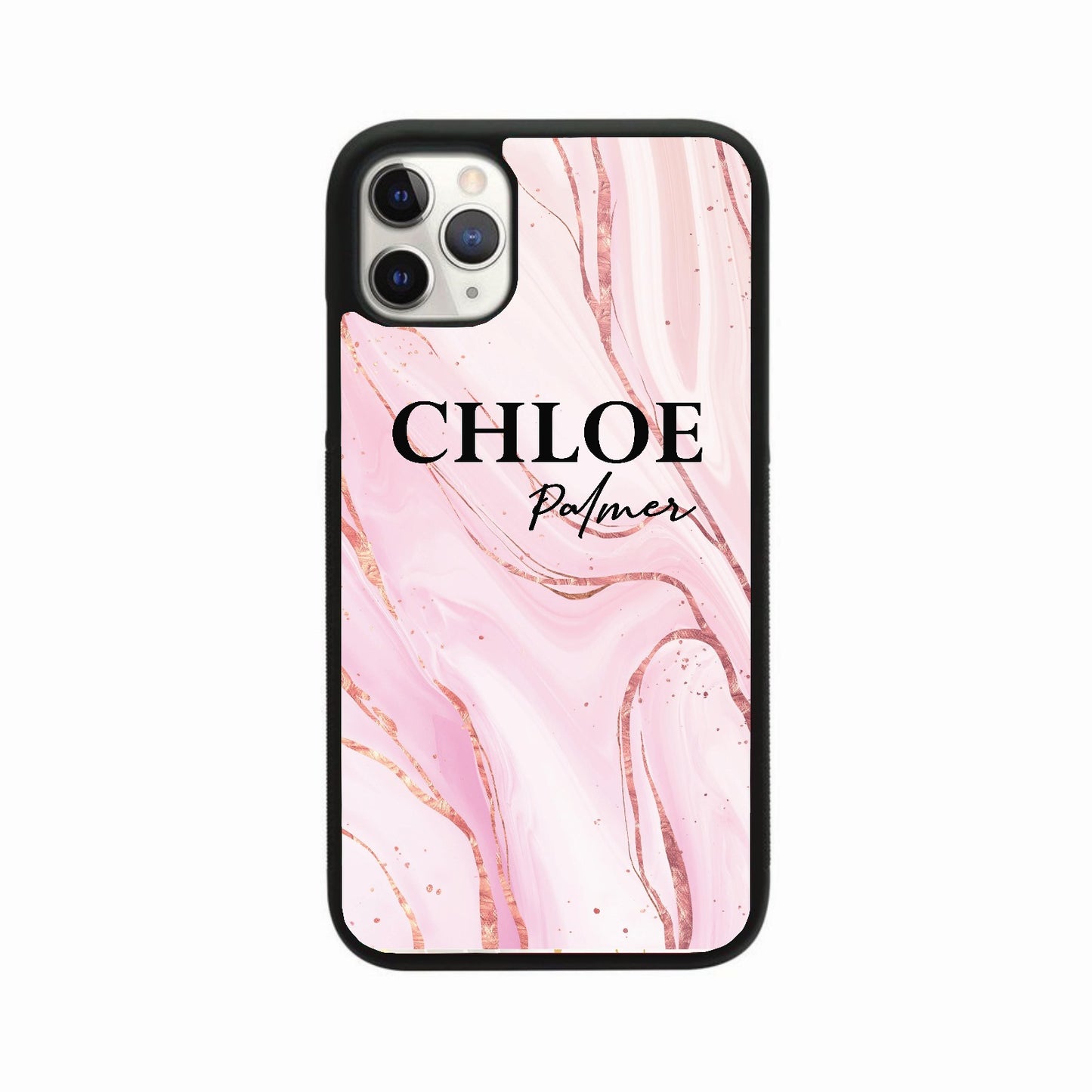 Liquid Marble Personalised Name Case - Pink