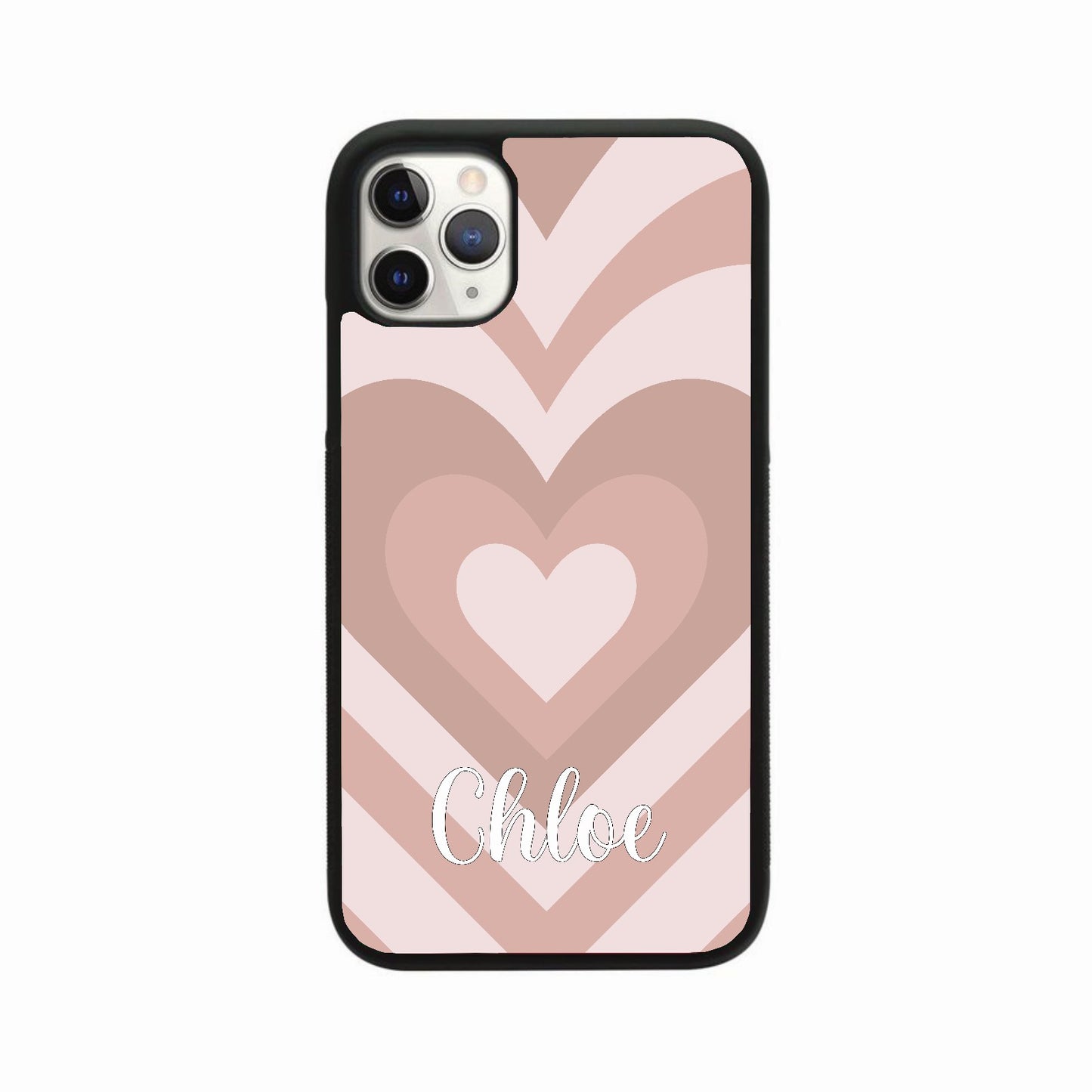 Personalised Heart Case - Light Brown