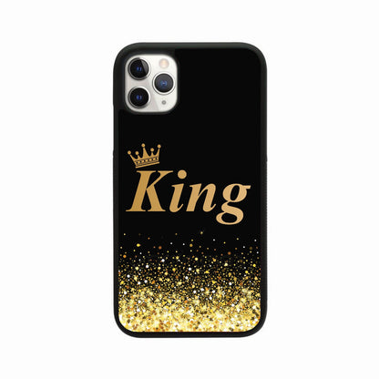 Gold Glitter King & Queen Couple Case