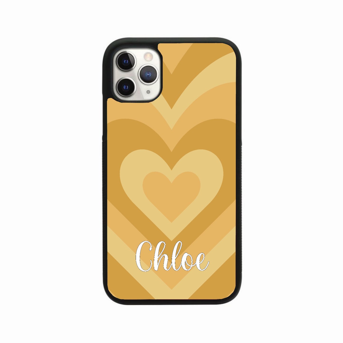 Personalised Heart Case - Yellow