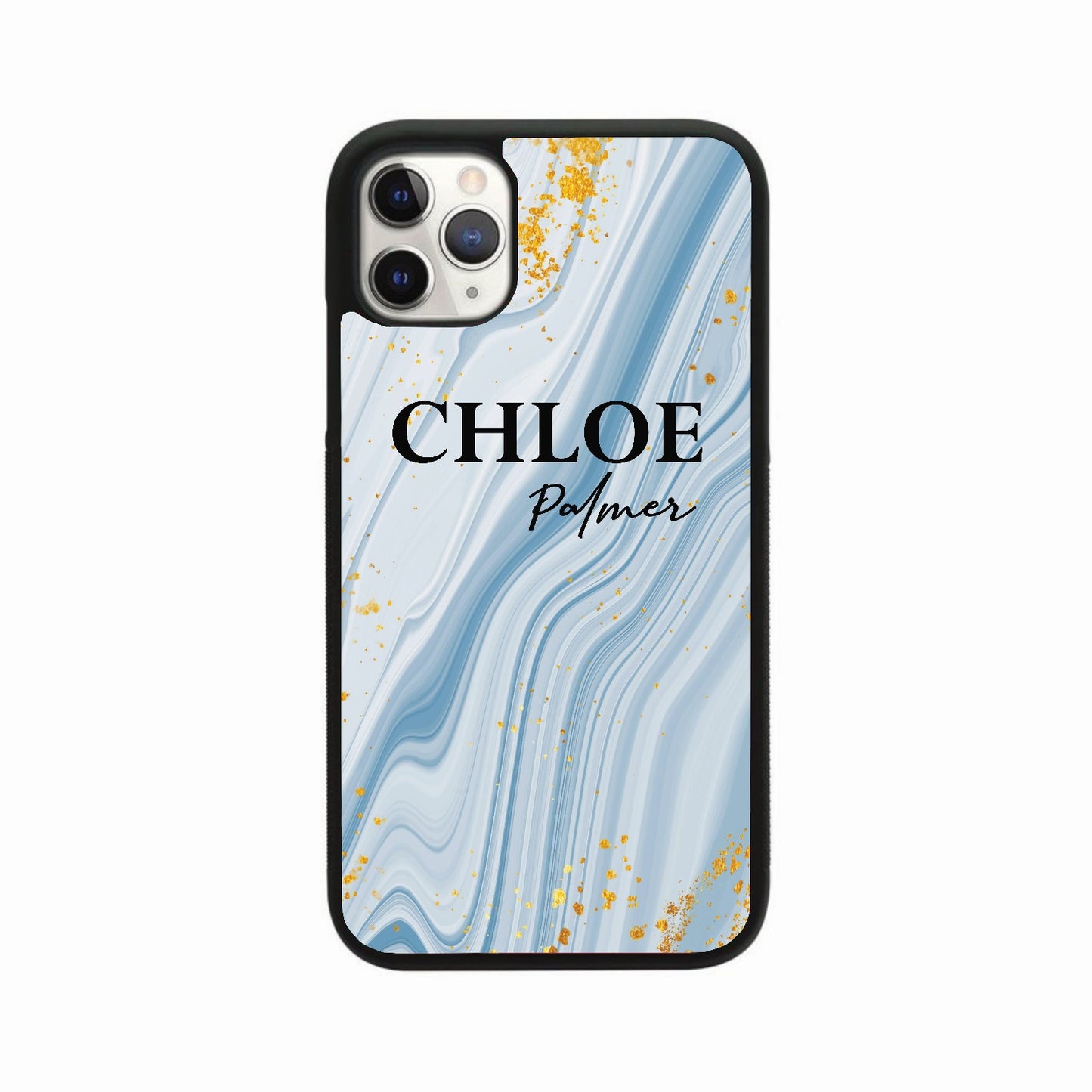 Liquid Marble Personalised Name Case - Blue