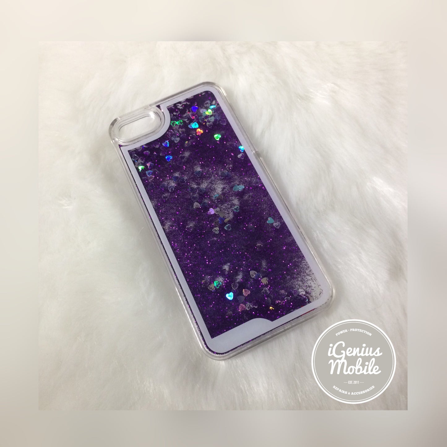 SALE - Purple Liquid Glitter Case