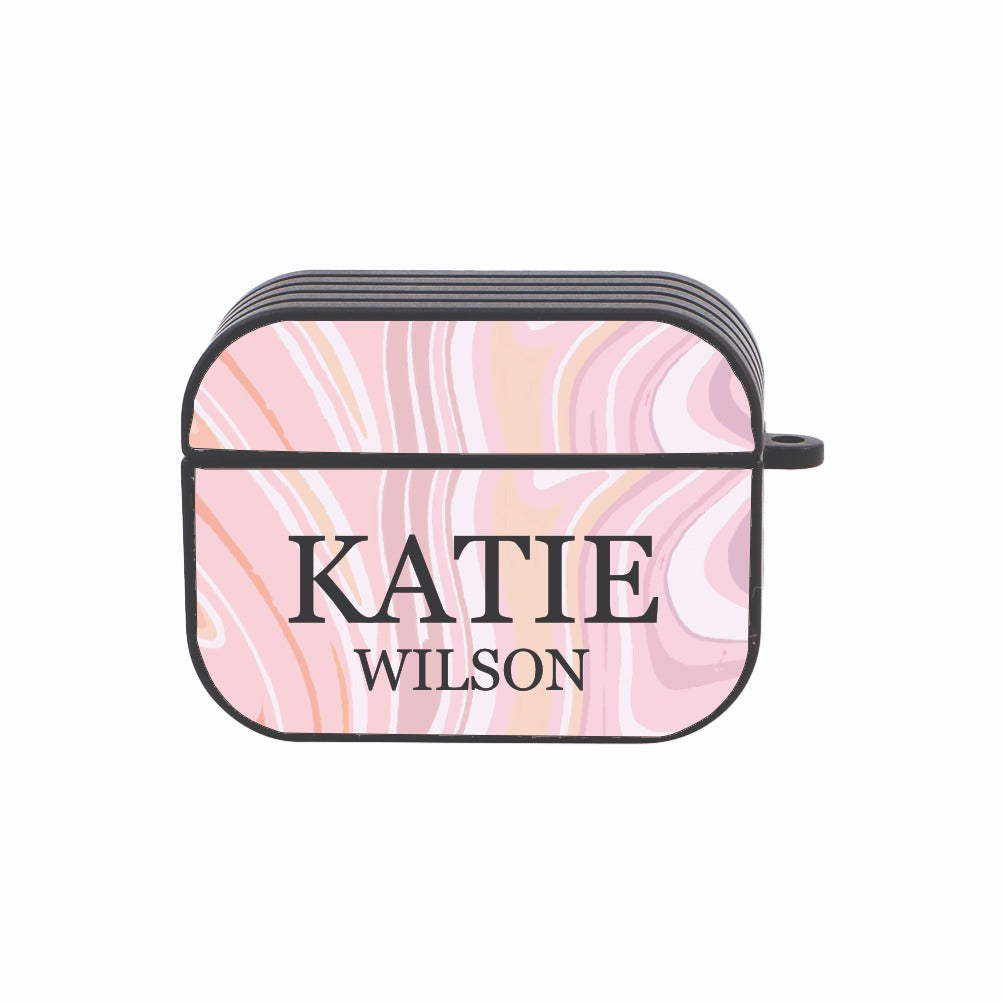 Personalised Marble Earphones Case