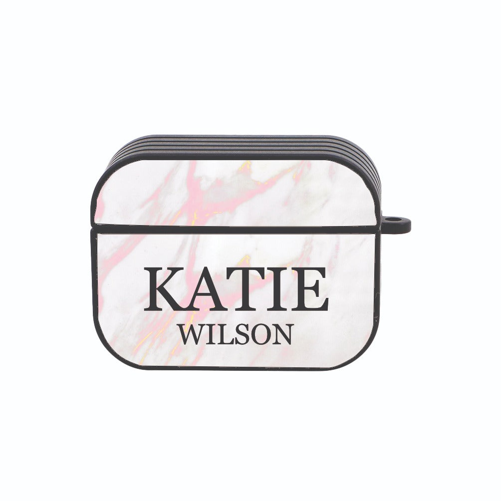 Personalised Marble Earphones Case