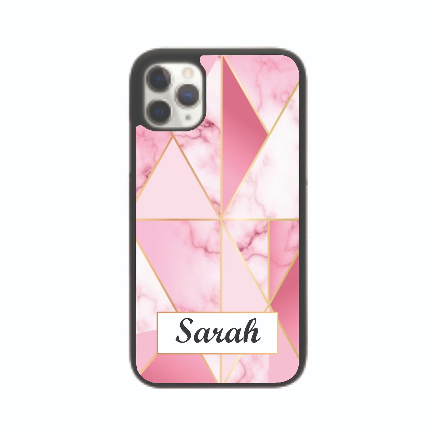 Light Pink Marble Geometric Personalised Case